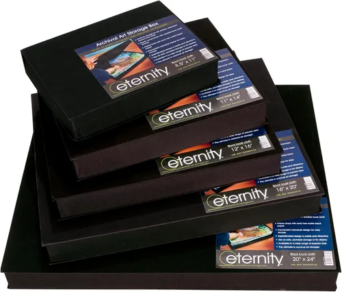 Miniatura 7 de HG Art Concepts Eternity Archival Clamshell - Caja de almacenamiento de fotos, color negro, 24 x 32 pulgadas, para almacenar obras de arte, fotos