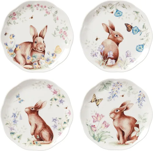 Miniatura 9 de Lenox 893456 Mariposa Prado Conejo Salero y Pimentero, Vajilla de Pascua