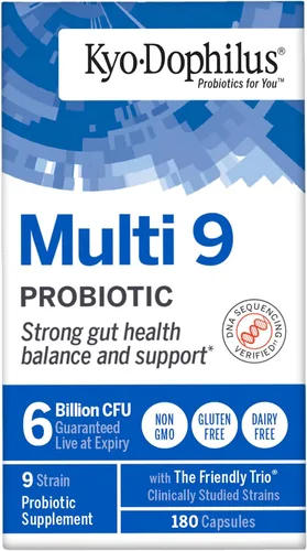 Miniatura 3 de Kyolic Kyo-Dophilus Multi 9 Probiótico, fuerte equilibrio de la salud intestinal y apoyo*, 180 cápsulas