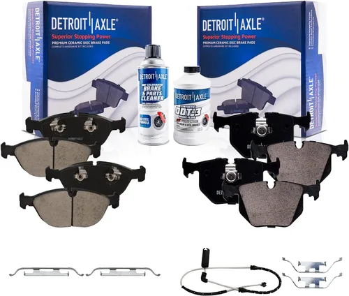Miniatura 22 de Detroit Axle - Kit de freno delantero para Dodge Ram 1500 Durango Dakota Chrysler Aspen Dakota Driver Side Disco Freno Pinza de freno de cerámica