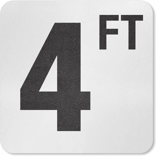 Miniatura 21 de SmartSign Marcador/letrero adhesivo de profundidad de piscina "3 pies", altura de letra de 4 pulgadas, vinilo laminado de 20 mil con superficie