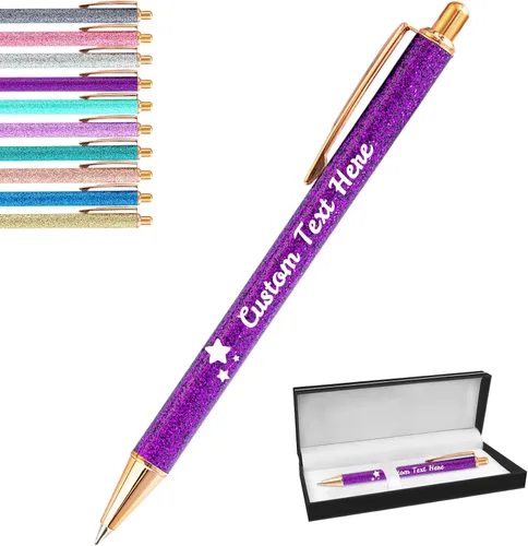 Miniatura 76 de Aolun 10 bolígrafos personalizados con nombre, bolígrafo retráctil con mensaje de texto para mujeres, enfermeras, escritura, cumpleaños, graduación