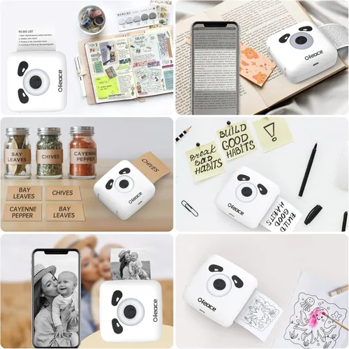 Miniatura 4 de Impresora térmica portátil TP6S para iPhone y teléfono Android, 300 DPI inalámbrica Bluetooth pequeña impresora térmica sin tinta para fotos