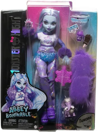 Miniatura 6 de Muñeca Monster High, Abbey Bominable Yeti de moda con mamífero mamut mascota y accesorios temáticos