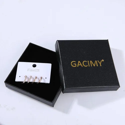 Miniatura 4 de Gacimy - Arracadas de mujer de oro de 14 quilates, aretes Huggie pequeños con broche para cartílago.
