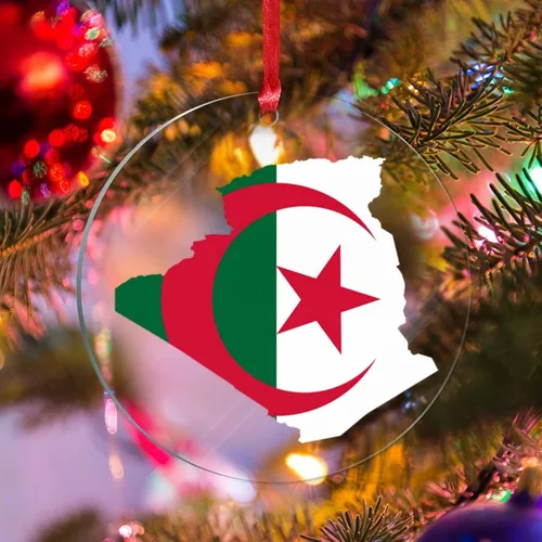 Miniatura 17 de Bandera de Albania, silueta de árbol, adorno de decoración de árbol de Navidad, bandera nacional, recuerdo de árbol de Navidad, recuerdo de Albania