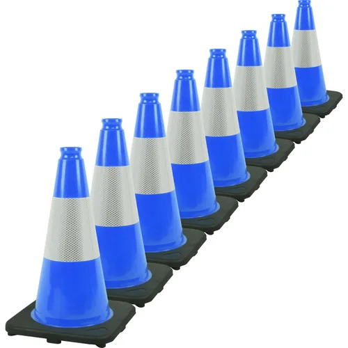 Miniatura 18 de Conos de Tráfico de PVC Naranja/Verde Fluorescente, Cono de Estacionamiento con Base Negra Pesada Estructuralmente Estable Resistente a