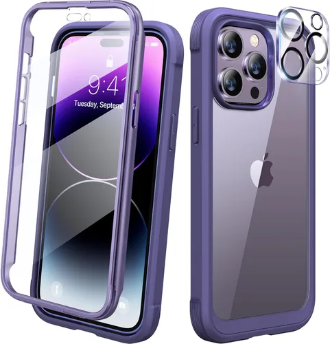 Miniatura 139 de Diaclara - Funda compatible con iPhone 11, carcasa resistente de cuerpo completo con protector de pantalla integrado sensible al tacto y Transparente