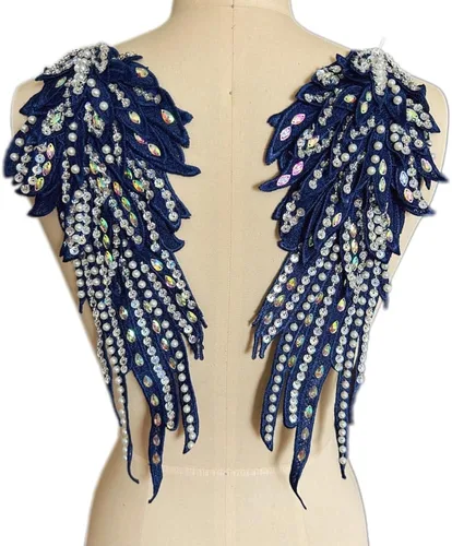 Miniatura 14 de Parches de lentejuelas con alas de ángeles de la guarda, apliques de diamantes de imitación para ropa, chaquetas, jeans, vestido, decoración