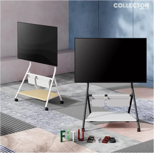 Miniatura 7 de FITUEYES Soporte de TV móvil para TV de 55, 60, 65, 75, 78 pulgadas, soporte de suelo con soporte para oficina, sala de estar, hotel, moderno