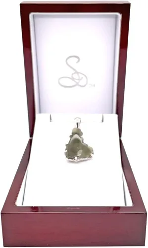 Miniatura 3 de Collar con colgante de Moldavita pulido por Stones Desire