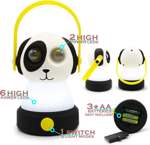Miniatura 2 de Equipo para exteriores Linterna LED para acampar y juego de lámpara frontal para niños, FANT.LUX luz nocturna alimentada por batería