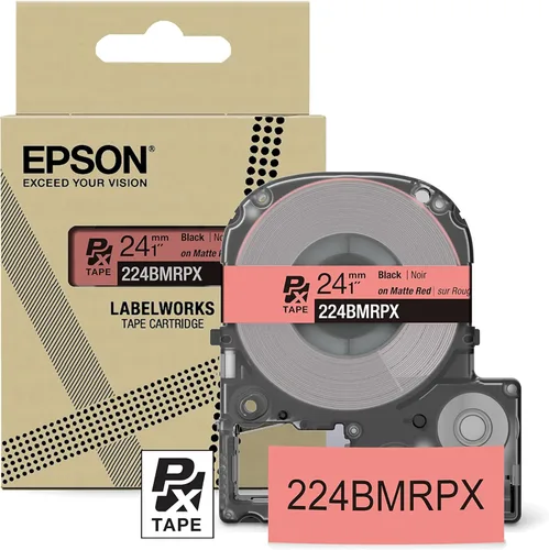 Miniatura 18 de Epson LABELWORKS 224BMBEPX Cartucho de Cinta de PET (Poliéster) Genuino - Negro sobre Beige Mate Cinta de Etiquetadora para Manualidades