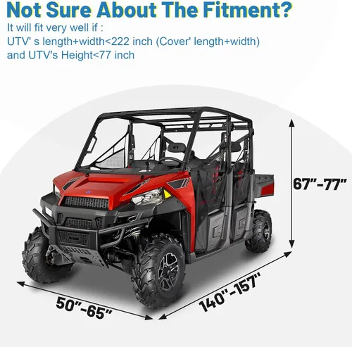 Miniatura 8 de MDPROMCP Cubierta para UTV de 4-6 Asientos, Cubierta Completa Resistente al Viento Compatible con Polaris RZR General UFORCE Talon Mule Teryx de 4