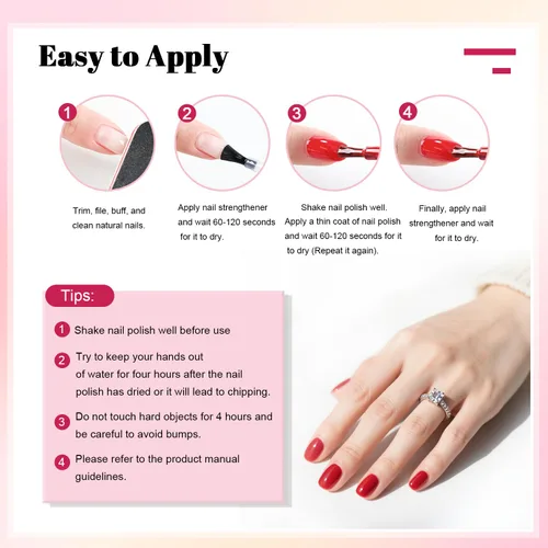 Miniatura 7 de OpenLive Juego de esmaltes de uñas de perfume de 20 colores, rojo, rosa, morado y verde, juego de esmaltes de uñas de secado rápido para mujeres