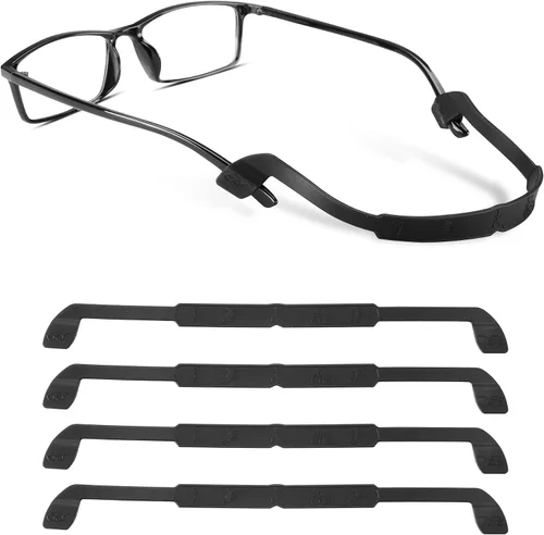 lvvfit Correa de silicona antideslizante para gafas, retenedores para gafas deportivas, correas elásticas suaves para lentes de sol, para niños y