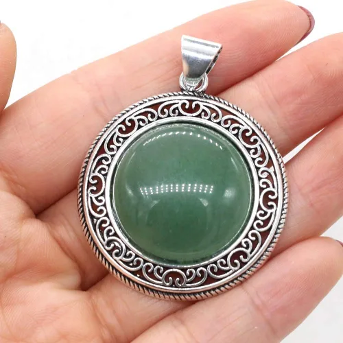 Miniatura 4 de LHJ 5 dijes de cristal vintage, con piedras preciosas huecas, estilo tallado, para hacer joyas, collares, regalo