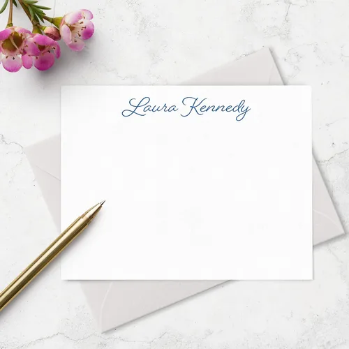 Miniatura 3 de Juego de tarjetas y sobres personalizados con nombre en letra cursiva para mujeres, personalizado con nombre en letra cursiva, elija