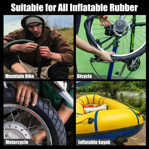 Miniatura 3 de Kit de reparación de neumáticos de bicicleta, kit de parches de perforación de tubo interior Bycicle con 32 parches de vulcanización, raspador