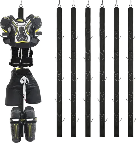 Miniatura 12 de Percha de hockey portátil colgante Dryig Rack Regalos para el hogar y al aire libre Uso en hockey sobre hielo, patinaje, fútbol, camping, pesca, 5