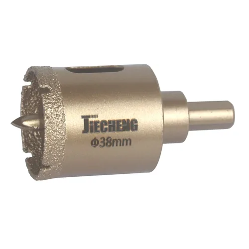Miniatura 8 de Sierra perforadora de diamante de 4 pulgadas con broca central, broca de núcleo de diamante soldada de 3.937 in para perforación en seco, cerámica