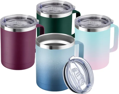 Miniatura 10 de MEWAY - Taza de café con asa, vaso térmico