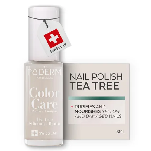Miniatura 13 de PODERM Esmalte de uñas, enriquecido con árbol de té y biotina, mejora la apariencia de las uñas, fórmula vegana, para manos y pies, laboratorio