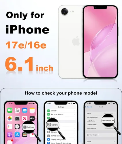 Miniatura 178 de FNTCASE Funda para iPhone 17 Pro: Fundas delgadas translúcidas de color azul claro compatibles con MagSafe, protección completa de la cámara