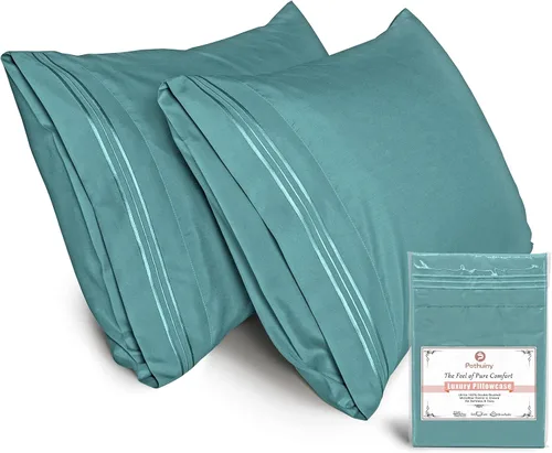 Miniatura 9 de P Pothuiny Fundas de almohada 100% microfibra – Fundas de almohada beige súper suaves de 20 x 30 pulgadas – Juego de 2 fundas de almohada