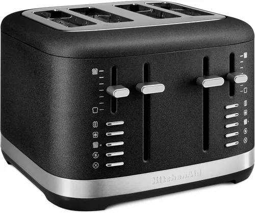 Tostadora KitchenAid de 4 rebanadas, KMT4109BK, Hierro fundido Negro
