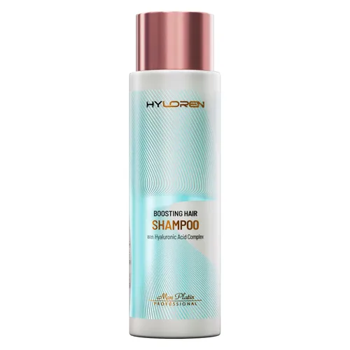 Mon Platin Professional HYLoren Boosting Shampoo, 16.9 fl oz - Para cabello fino, escaso y quebradizo con ácido hialurónico, champú voluminizador y
