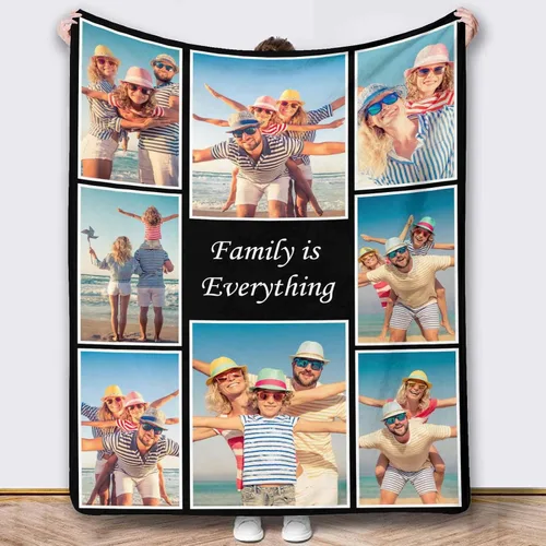 Miniatura 33 de Mantas de fotos, 5 fotos, mantas y mantas personalizadas, manta de fotos personalizada, regalos para familiares, amigos, hombres, mujeres y niños
