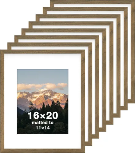 Miniatura 10 de FrameWorks Marcos de fotos clásicos de madera 4 x 6 con vidrio templado, roble natural, paquete de 6 Roble natural-6