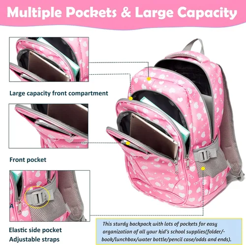 Miniatura 2 de BLUEFAIRY - Mochilas para niños y niñas, escuela primaria, jardín de niños