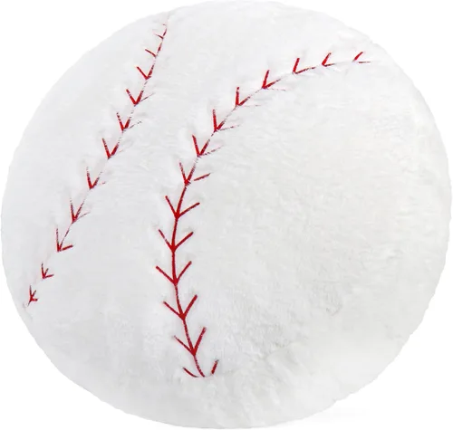 Wepop Almohada de béisbol esponjosa de 18 pulgadas, almohadas de béisbol suaves, almohada de pelota deportiva, juguete de peluche para decoración de