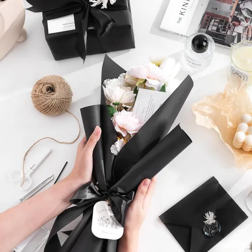 Miniatura 7 de 200 hojas de papel kraft negro para envolver envíos, papel de construcción negro grande de 18 x 24 pulgadas, para dibujo, hojas de estraza