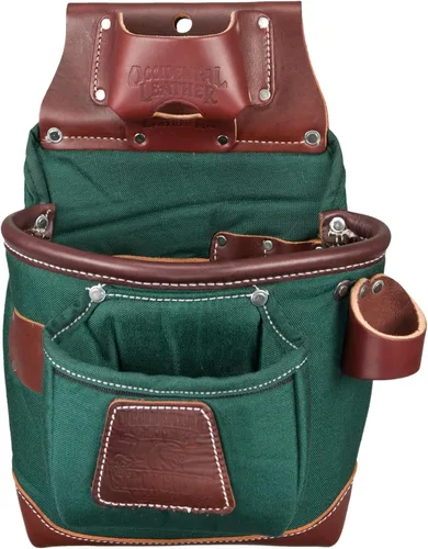 Occidental Leather FatLip - Bolsa para herramientas, 13 bolsillos y portaherramientas, fabricada en Estados Unidos