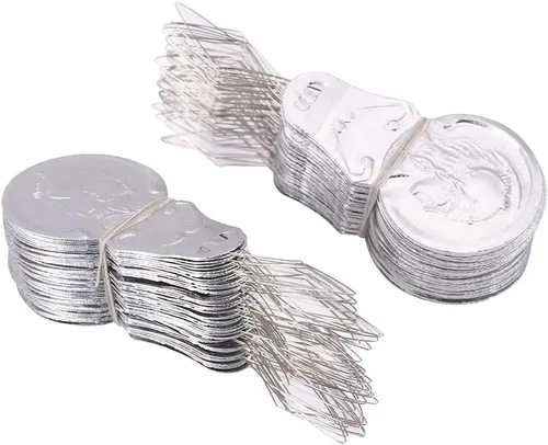 Miniatura 3 de 100 x lazo de alambre de tono plateado DIY aguja enhebrador de costura inserción mano máquina herramienta de costura
