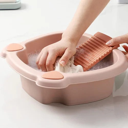 Miniatura 5 de Toddmomy Lavabo de tabla de lavado de 11.41 x 11.41 x 3.74 pulgadas, ligero para lavar a mano, ropa, pequeñas prendas delicadas, uso en el hogar