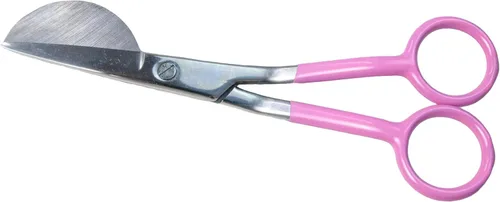 Tijeras de pico de pato, tijeras de pico de pato de 6 pulgadas para arte, manualidades, tela, hilo, costura y bordado (rosa)