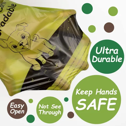 Miniatura 3 de GREENER WALKER 1080 bolsas de basura para perros, extragruesas, fuertes, 100% a prueba de fugas (marrón)