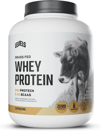 Miniatura 13 de Levels - Polvo de proteína de suero alimentado con pasto, sin artificiales, 24G de proteína, chocolate puro, 5 libras