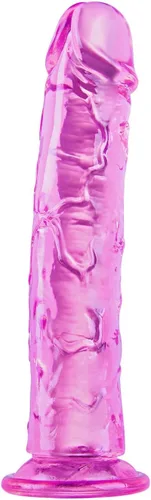 Miniatura 7 de Consolador pequeño de 7 pulgadas realista, juguete sexual suave y realista para principiantes, pene delgado transparente con fuerte ventosa