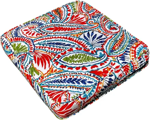 Miniatura 4 de BELLRINO Juego de 4 fundas de cojín decorativas impermeables para exteriores, de 24 x 24 x 4 pulgadas, para silla, asiento, jardín, banco, porche