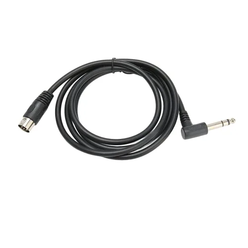 Miniatura 2 de Goshyda Cable de 1/4 de pulgada a DIN de 5 pines, 90 grados 0.250 in macho a MIDI 5pin macho TRS cable de audio estéreo para altavoz, amplificador