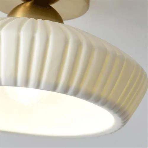 Miniatura 4 de Lámpara de techo retro de estilo rústico con pantalla de cerámica, iluminación moderna cerca del techo para dormitorio, cocina, porche, pasillo