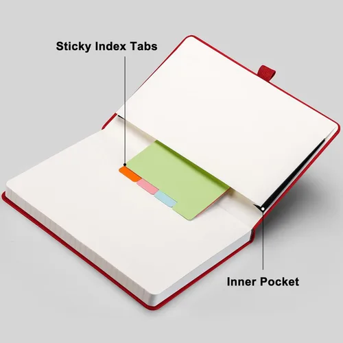 Miniatura 8 de RETTACY - Cuaderno rayado, 192 páginas numeradas, tamaño A5 mediano (14.5 x 21 cm), para hombres y mujeres, para hacer notas, escritura, trabajo