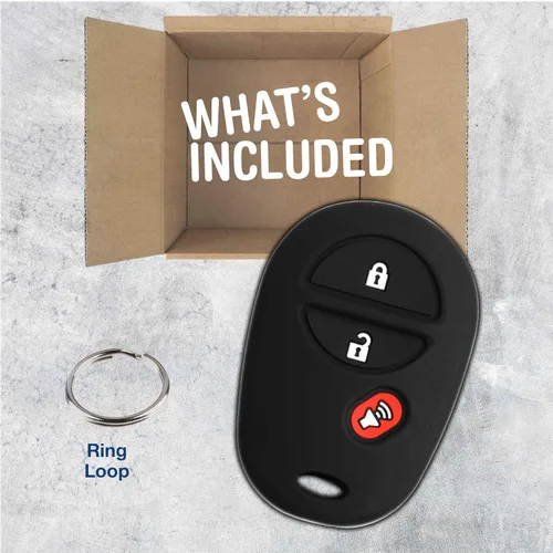 Miniatura 3 de Carcasa de cubierta exterior para llavero con entrada sin llave de goma suave para Toyota Tacoma Tundra Highlander GQ43VT20T