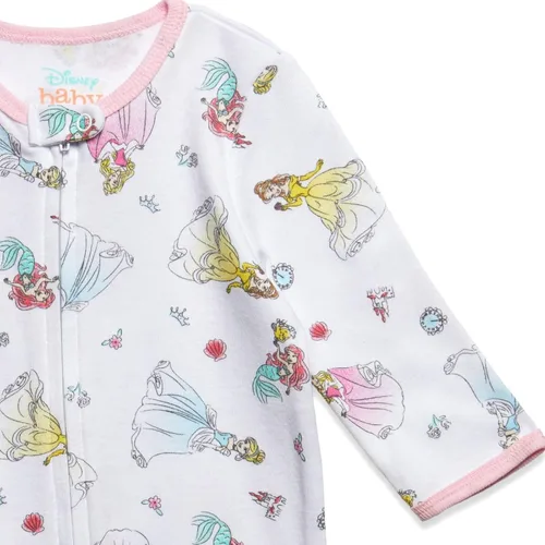 Miniatura 6 de Disney Classics Minnie Mouse Princess Baby Girls 2 Pack Zip Up Sleep N' Play Coveralls Newborn to Infant