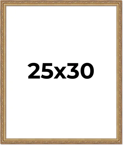 Miniatura 223 de Poster Palooza Marco de fotos de madera maciza ornamentada dorada de 3 x 3 pulgadas, ancho de moldeo de 1.25 pulgadas, con plexiglás acrílico UV